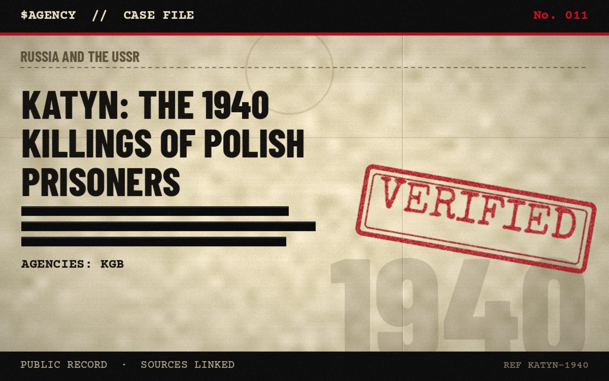 Case file poster: Katyn: the 1940 killings of Polish prisoners, 1940, tagged Verified
